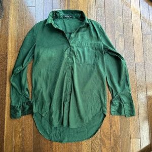 Nasty Gal- Green Oversized Button Down - (sz S)